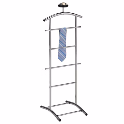 Valet de chambre ATRIX chevalet de nuit portant pour vêtements, structure en métal chromé