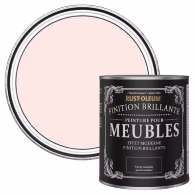 Peinture Rose pour Meubles, Finition Brillante – RUST-OLEUM – Vanille Fraise 750ml