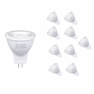 Ampoule LED GU4 / MR11 – SILUMEN – 4W 12V – Blanc Neutre 4000K – Pack de 10 – 220 lumens