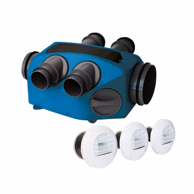 Kit VMC simple flux hygro B NATHER INFINITY 2.0 + 3 Bouches piles Moteur EC Très Basse Conso