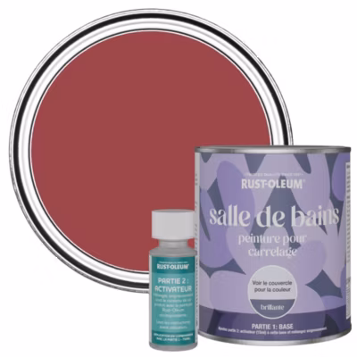 Peinture Rouge pour carrelage de Salle de Bain, Brillante – RUST-OLEUM – Soho 750ml