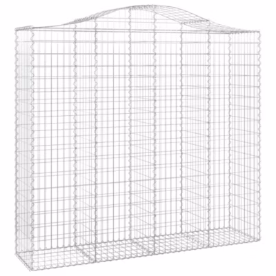 vidaXL Panier de Gabions Arqué Cage à Gabion Mur de Gabion Panier à Pierre Gabion pour Pierre Jardin Patio Extérieur 153399
