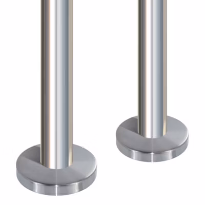 2 x Poteau de balustrade Modèle 24 – Tube diam. 42.4 x 2 mm – H 970 mm – Inox 316