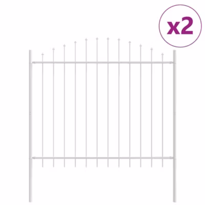 Clôture de jardin 2 pcs Blanc 170 x 165 cm vidaXL