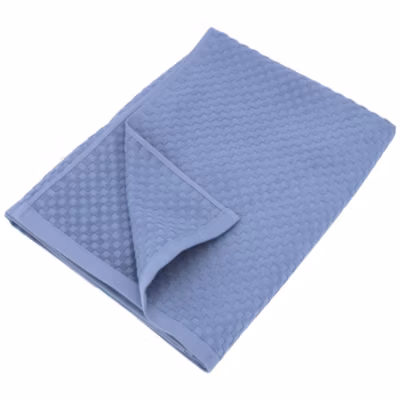 Drap de bain éponge coton 100×170 cm coton DAMA bleu lavande
