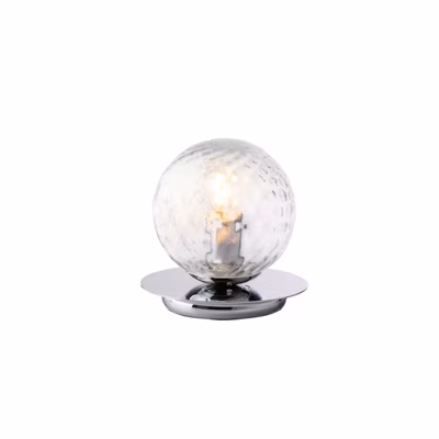 Armonia Lampe de table en fer chromé poli 1 lumière H.17 d.16 BL285-LT-CR
