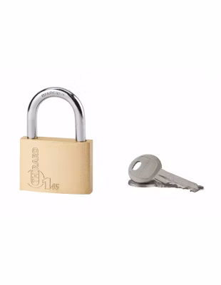 Cadenas à clé Type 1, intérieur, laiton, anse acier, 45mm, 2 clés – THIRARD