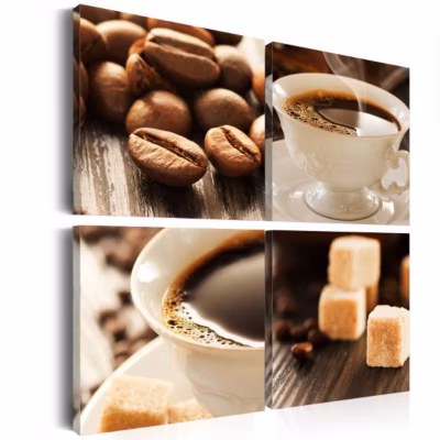 Tableau Nature morte Tasse de café 40×40 cm