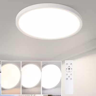 ZMH Plafonnier LED Blanc Whonzimmer 18cm – Lampe De Chambre 15w Pour Cuisine Et Couloir