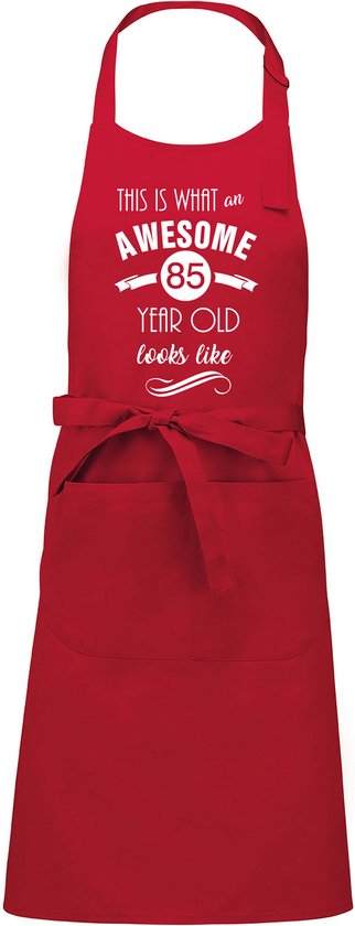 Awesome cadeau de 85 ans – 85 ans – tablier de cuisine – tablier de BBQ – anniversaire – rouge
