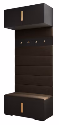 Armoire haute pour le hall Inova 1 100/47/236,7 (noir/doré)