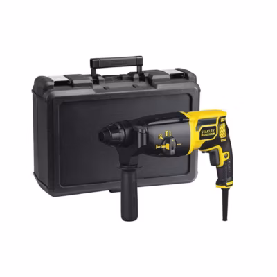Marteau perforateur 750W SDS+ Poignée latérale + Tige 2 Pointes Burin plat Adaptateur Mallette STANLEY FATMAX