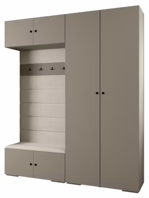 Garde-robe Inova 2 porte battante 236,7/200/47 2 Portes (gris)