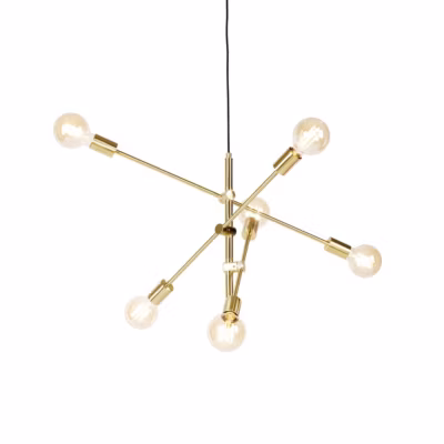 Suspension intelligente en laiton 6 lumières avec Wifi G95 – Sydney