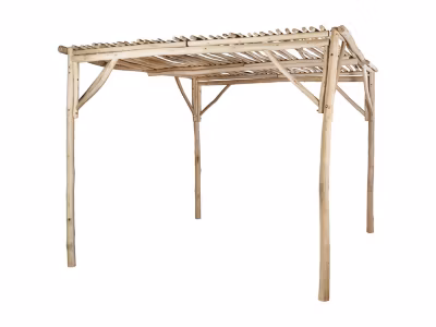 Pergola autoportante en bois de teck 9 m² – TULUM