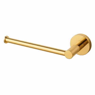 BALNEO – porte-papier toilette en acier inox doré brillant – dérouleur QUBE inoxydable – support papier WC en métal