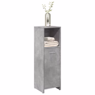 Armoire de salle de bain-Meuble de salle de bain Gris béton 30x30x95 cm Aggloméré 483995