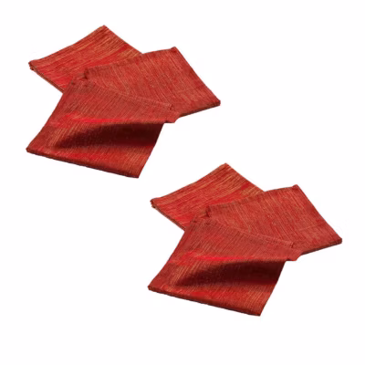 Lot de 6 serviettes fils métallisés