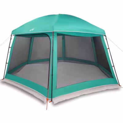 Tente piscine toit amovible parois maille vert d&rsquo;eau 512×458 cm vidaXL
