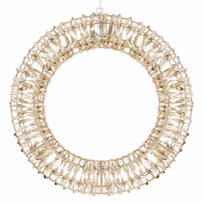 Couronne lumineuse LED blanc chaud décoration de Noël minuterie 960 LED 58 cm