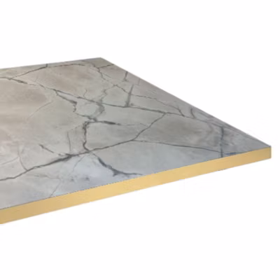 Plateau 120×70 decor marbre venato chants laiton – Restootab