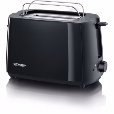 Grille-pain SEVERIN AT2287 – 700 W, 2 tranches, brunissage réglable, support viennoiseries, noir