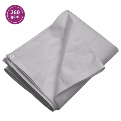 Bâche 260 g m² 3×3 m Gris PEHD
