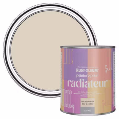 Peinture Beige pour Radiateur, Finition Satinée – RUST-OLEUM – Jute 750ml