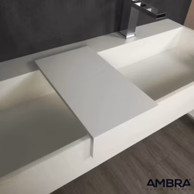 Tablette à poser pour vasque en solid surface