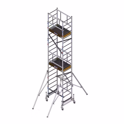 Echafaudage roulant alu – Hauteur de travail maximale de 6.37m. – ME400-PE