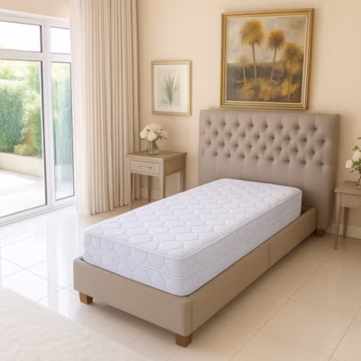 King of Dreams Lot de 2 Matelas 70×190 – 23 cm – Soutien Très Ferme – Mousse à Mémoire de Forme + Poli Lattex Indéformable – Déhou