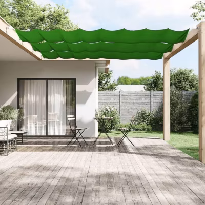 vidaXL Auvent Vertical Ecran de Protection Ecran d&rsquo;Intimité de Balcon Auvent de Patio Jardin Extérieur Vert Clair 100×420 cm 14830