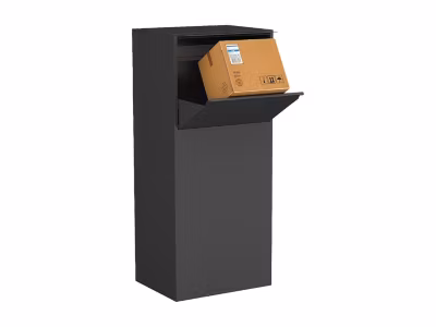 Boîte aux lettres avec compartiment à colis – L45 x l35 x H105 cm – gris anthracite – COLIBRI