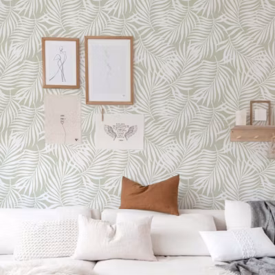 Papier peint adhésif tropical vert en vinyle lavable et amovible – 1 rouleau 50×300 cm – Decochic