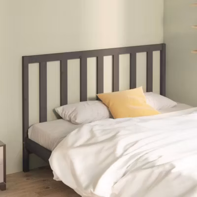 vidaXL Tête de lit Gris 126x4x100 cm Bois massif de pin 817682