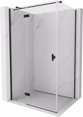 Mexen Mist-H T cabine de douche pivotante gauche 105 x 90 cm, transparent, noir – 8A5T-105-090-70-00-L