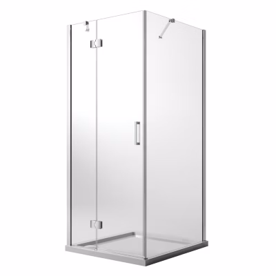 Cabine de douche 90×30 CM H190 Transparent avec Easyclean mod. Flip Porte + Fixe