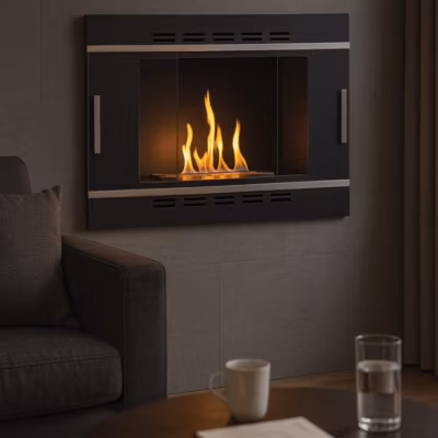 Cheminée éthanol encastrable Potenza – Coloris Noir