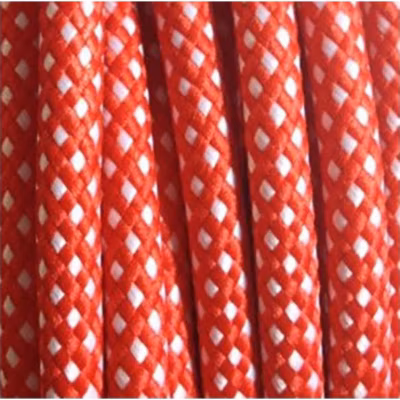 Câble Textile Vichy Rouge 3 fils