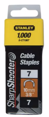 Agrafes cavaliers 10mm type 7 boîte de 1000 – STANLEY – 1-CT106T