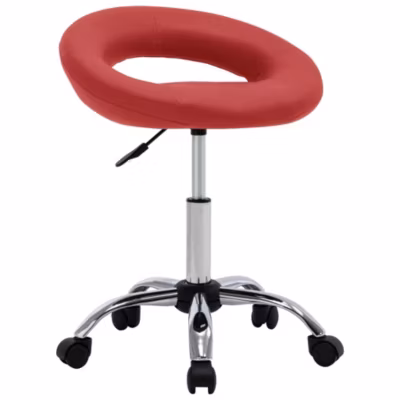 Chaise de travail roulante Rouge bordeaux Similicuir vidaXL