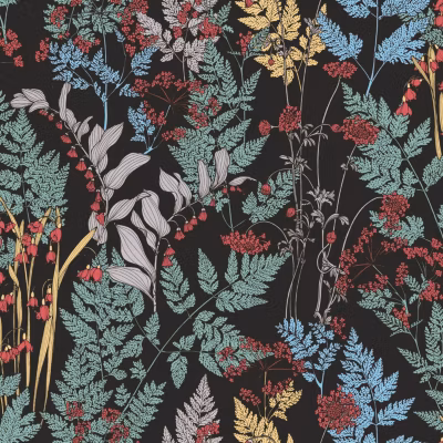 Profhome 377511-GU Papier peint floral lisse mat 5,33 m2