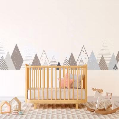 Stickers enfant montagnes scandinaves valenrika 50 x 85 cm