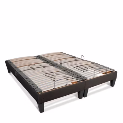 Jeu de 2 sommiers électriques Amiral 2x70x190 cm Lattes