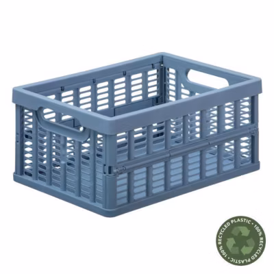 Petit casier en plastique pliant 3,5 litres – Bleu