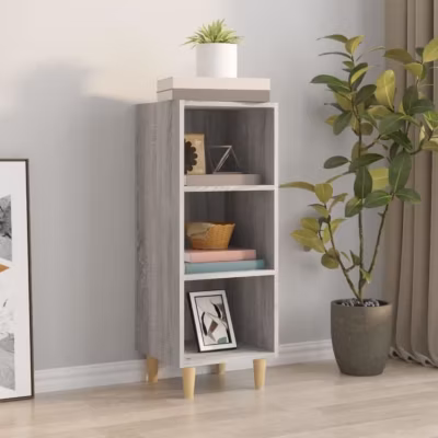 817421 vidaXL Buffet Sonoma gris 34,5×32,5×90 cm Bois d&rsquo;ingénierie