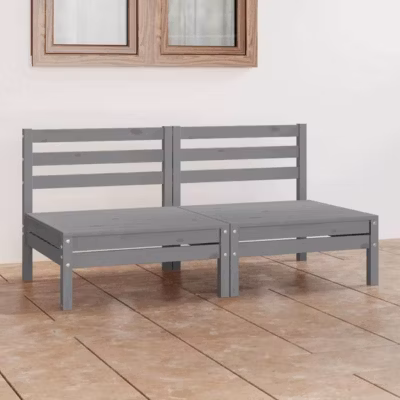 vidaXL Bois de Pin Solide Canapé à 2 Places de Jardin Canapé de Terrasse Canapé d&rsquo;Extérieur Meuble de Patio Meuble 3082374