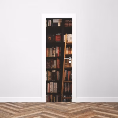 Sticker Porte Bibliothèque Anglaise 204 x 63 cm