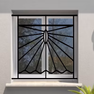 Grille de Defense Solazur pour Fenetre H 125 cm x L 100 cm (côte tableau)