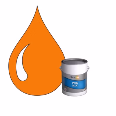 POK MIX : Peinture Meuble Satinée Multi-supports Intérieur – 1L – RAL 2000 – Orangé Jaune – Clic & Pok